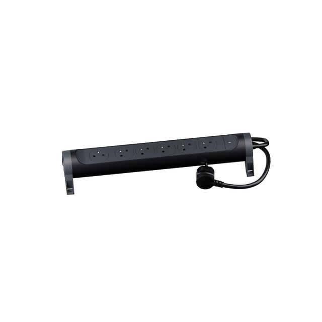 Przedłużacz Premium Obrotowy 6-Gniazdowy Z/U Z Przewodem 1,5Mb 3x1.0Mm2 Czarny/Grafitowy Helmo 049456 LEGRAND
