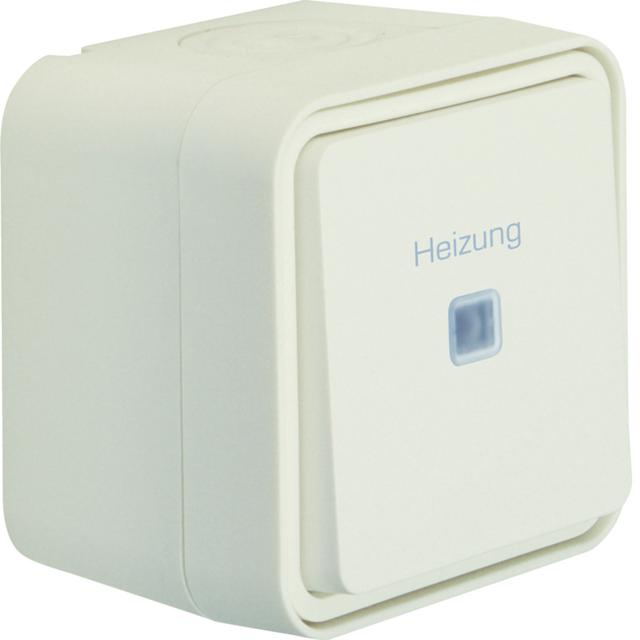 BERKER W.1 Łącznik uniwersalny z nadrukiem Heizung kompletny IP55 biały 35663502 HAGER