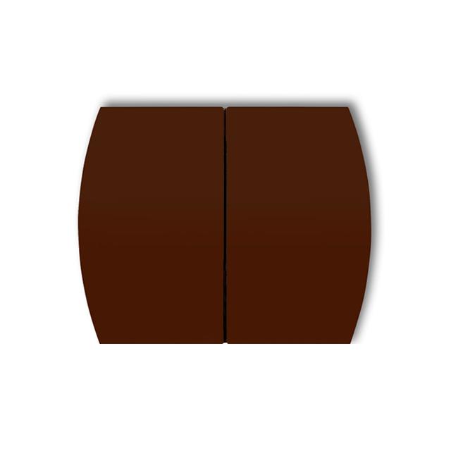 Klawisze podwójne do łączników TREND (komplet dwóch sztuk) brązowa