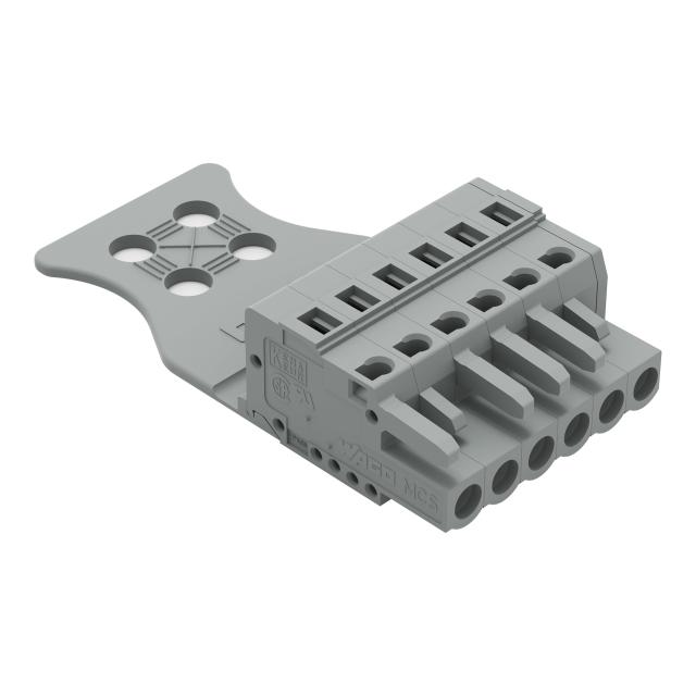 Gniazdo MCS-MIDI Classic 6-biegunowe szare raster 5mm /50szt./ 231-106/026-000/034-000 WAGO