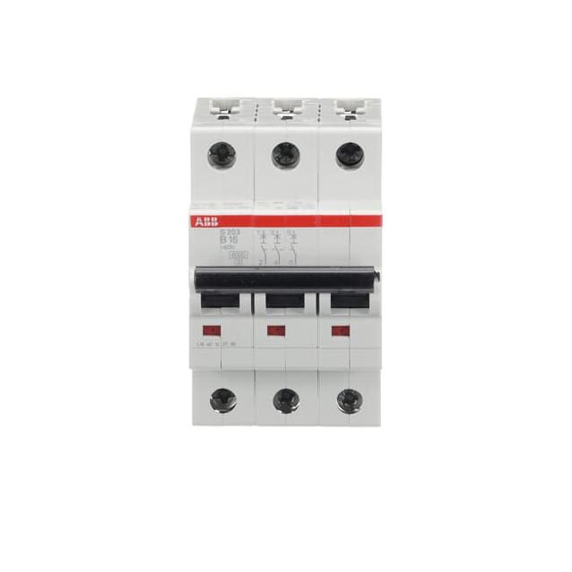S203-B16 Wyłącznik nadprądowy 6kA 3P B16A 2CDS253001R0165 ABB