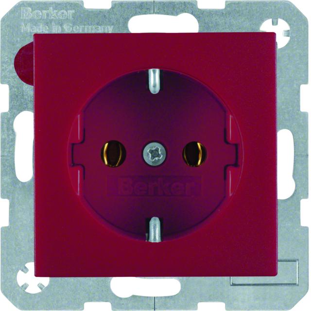 BERKER S.1/B.3/B.7 Gniazdo SCHUKO czerwony 47431912 HAGER