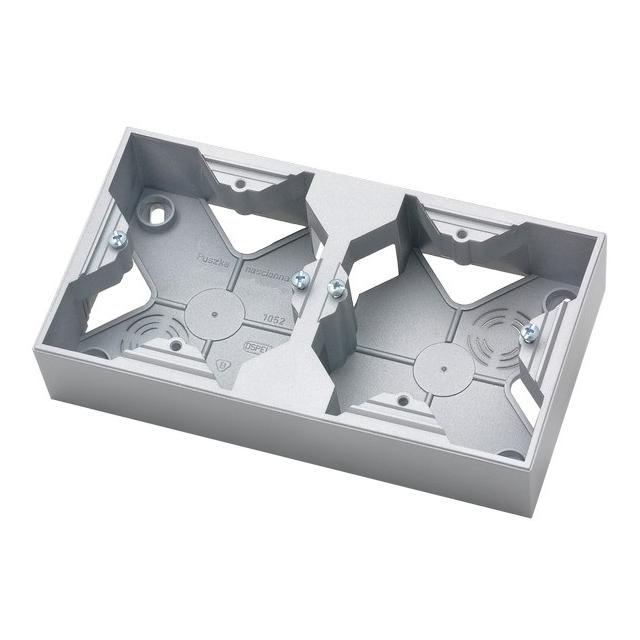 ARIA Puszka instalacyjna podwójna - kolor srebro