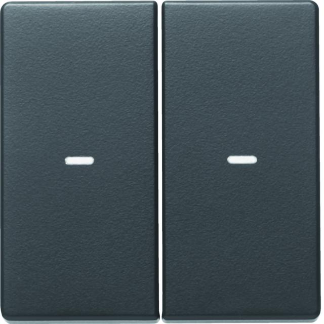 BERKER KNX e/s Q.x Klawisze z soczewką do modułu przycisku podwójnego antracyt aksamit lakierowana. 80960326 HAGER