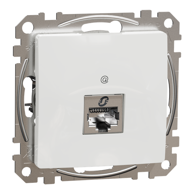 Sedna Design & Elements, gniazdo komputerowe RJ45 kat.6 STP, białe