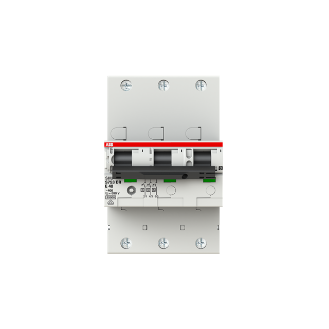 S753DR-E40 wyłącznik nadprądowy 3P selektywny E40A 25kA AC 2CDH783001R0402 ABB