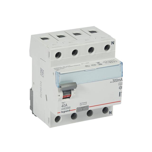 Wyłącznik Różnicowoprądowy P 304 4P 40A 300Ma Typa TX3 411785 LEGRAND