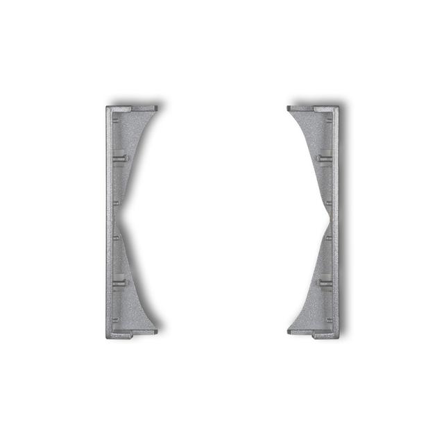 ICON Ramka pośrednia do gniazd podwójnych srebrny metalik KARLIK