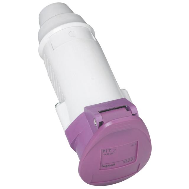 P17 GNIAZDO PRZENOŚNE 16 A/24 V/2P IP44, Legrand