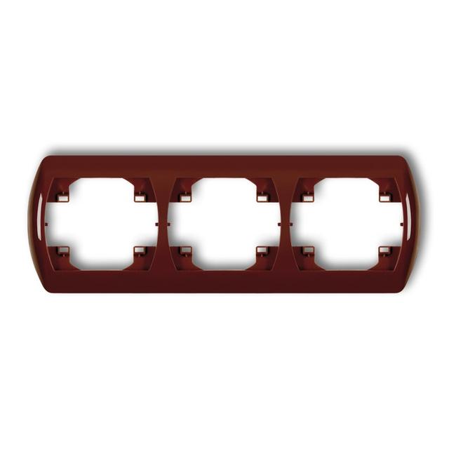TREND Ramka pozioma potrójna brązowa