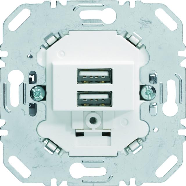 BERKER one.platform Mechanizm gniazda USB ładowania 3.0A 230V biały mat 260209 HAGER