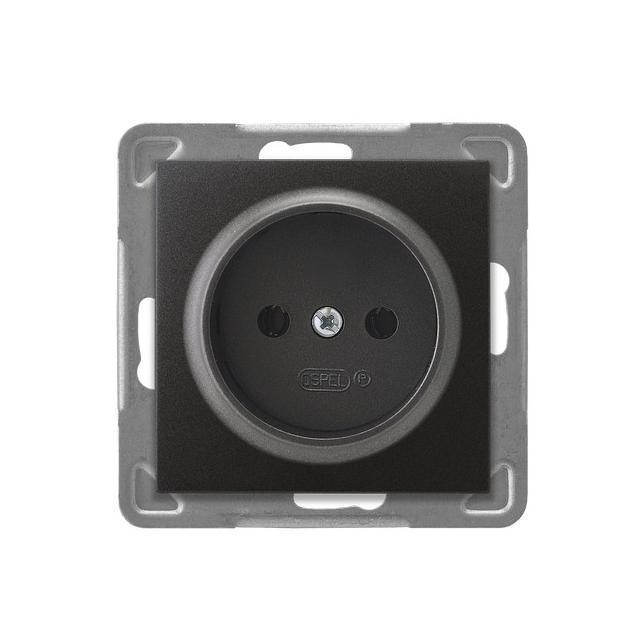 IMPRESJA Gniazdo pojedyncze - kolor antracyt