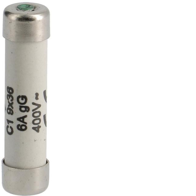 Wkładka bezpiecznikowa cylindryczna C1 9x36mm gG 6A 400VAC L936C1-06 HAGER