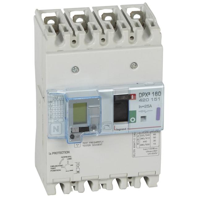 Wyłącznik Z Wyzwalaczem Termiczno-Magnetycznym DPX3 160 4P 25A 50Ka Z Zab. R-Pr. 420151 LEGRAND