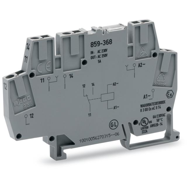 Złączka z przekaźnikiem minaturowym 230V AC 1p 859‑368 /10szt./ WAGO