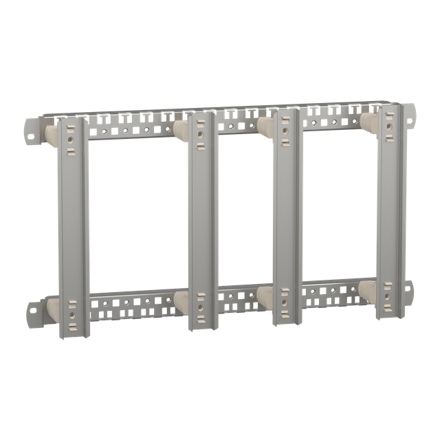 Rozdzielnice PrismaSet, płyta montażowa z 4 pionowymi szynami symetrycznymi do zacisków