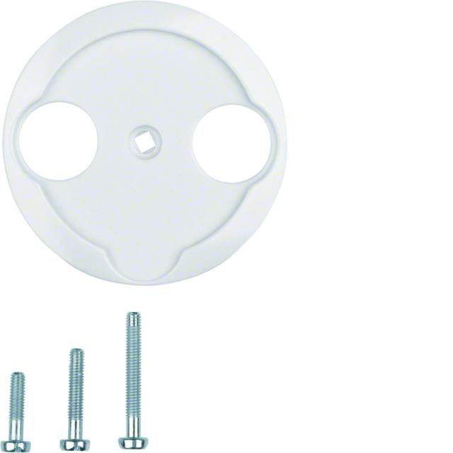 BERKER Serie 1930/Glas Płytka czołowa do gniazda antracytowego 2-wyjściowego biały 103920 HAGER