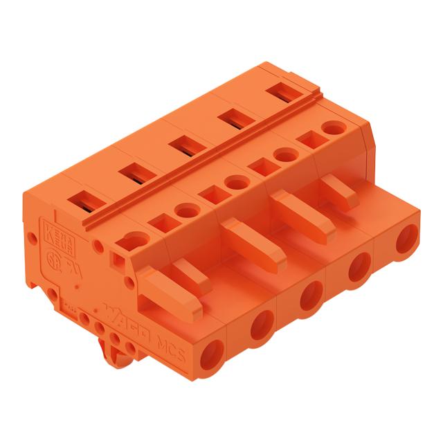 MCS-MIDI Classic gniazdo 5-bieg. pomarańczowe raster 7,62 mm /50szt./ WAGO