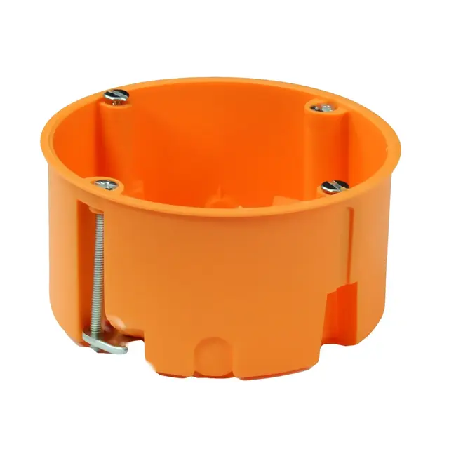 E135 Puszka do pustych ścian 60mm, płytka, głebokość 35 mm - kolor pomarańczowy