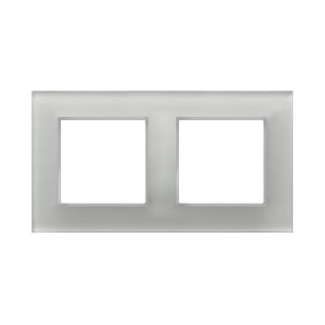 ARIA Ramka podwójna - kolor białe szkło