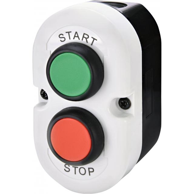 ESE2-V4 - Kaseta szaro-czarna, START 1NO przycisk Zielony, STOP 1NC przycisk Czerwony