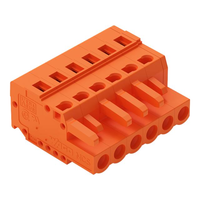 1-przewodowe gniazdo CAGE CLAMP pomarańczowa /50szt./ 231-306/026-000 WAGO