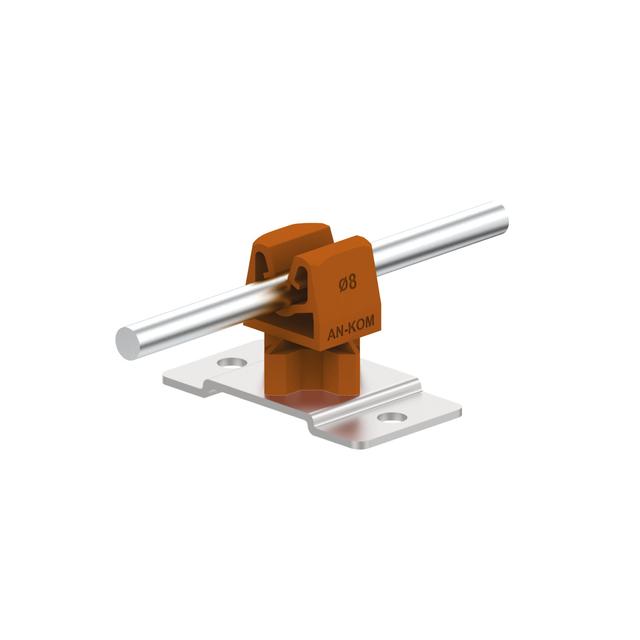 AN-11UN/OH/ Uchwyt na drut przykr.Z-zatrz.H=3,5cm /OH/ brązowy
