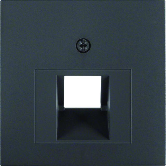 BERKER B.X Płytka czołowa do gniazda przyłączeniowego UAE pojedyncza komp./tel. antracyt 14071606 HA