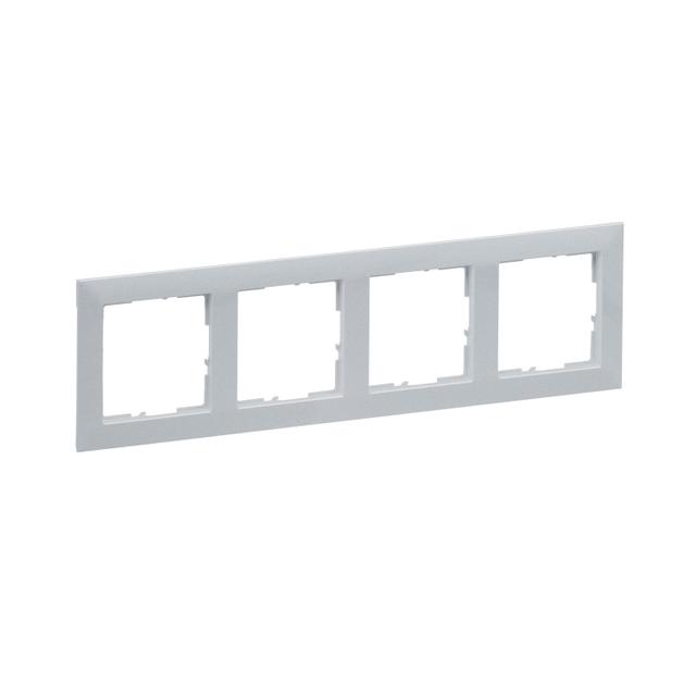 Suno Ramka Poczwórna 4-Krotna Aluminium 721514 LEGRAND
