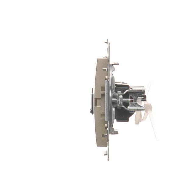 Simon 54 Gniazdo komputerowe podwójne RJ45 kategoria 6 z przesłoną przeciwkurzową złoty mat D62.01/44 KONTAKT