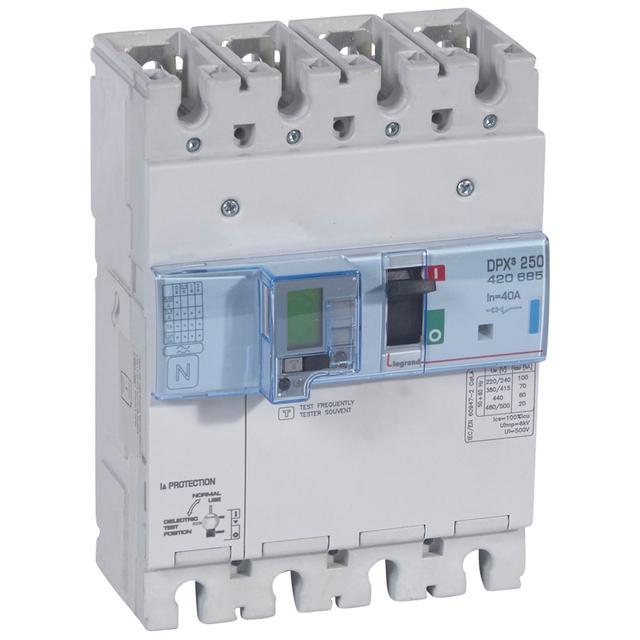 Wyłącznik DPX3 250 El+P 4P 40A 70Ka Z Zab. R-Pr. 420685 LEGRAND