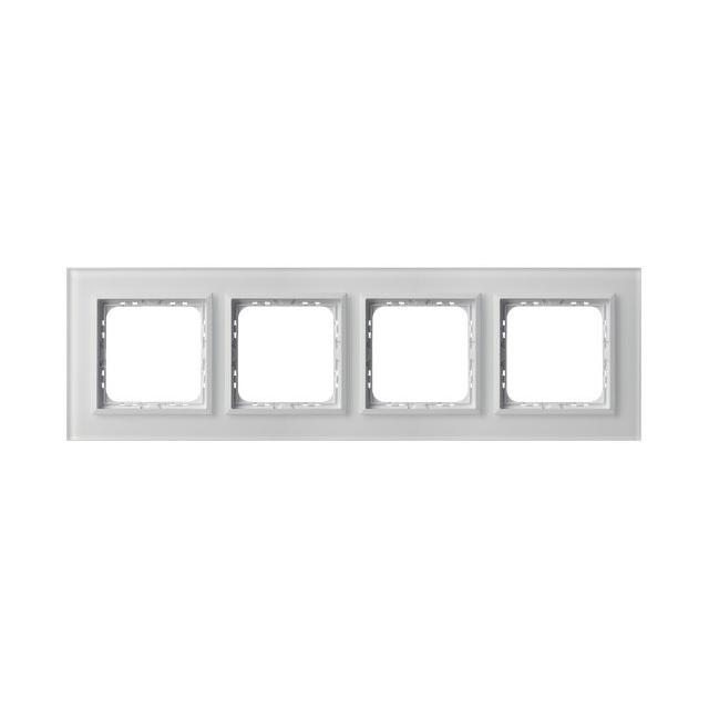 SONATA Ramka poczwórna - kolor białe szkło szron