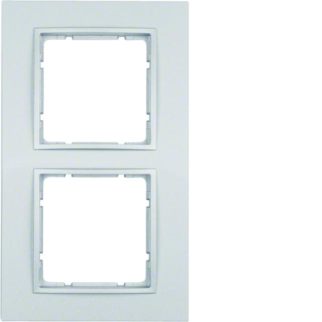 BERKER B.7 Ramka podwójna aluminium mat 10126424 HAGER