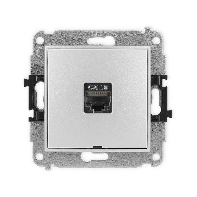 ICON Mechanizm gniazda komputerowego pojedynczego 1xRJ45, kat. 8, ekranowany, 8-stykowy, bez pola op