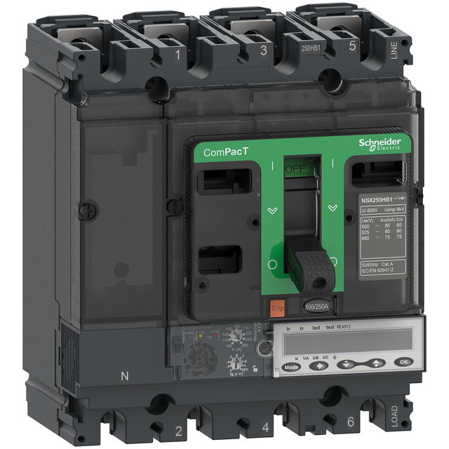 Wyłącznik mocy ComPacT NSX NSX250R Mic6.2E 100A 4P 200kA C25R46E100 Schneider