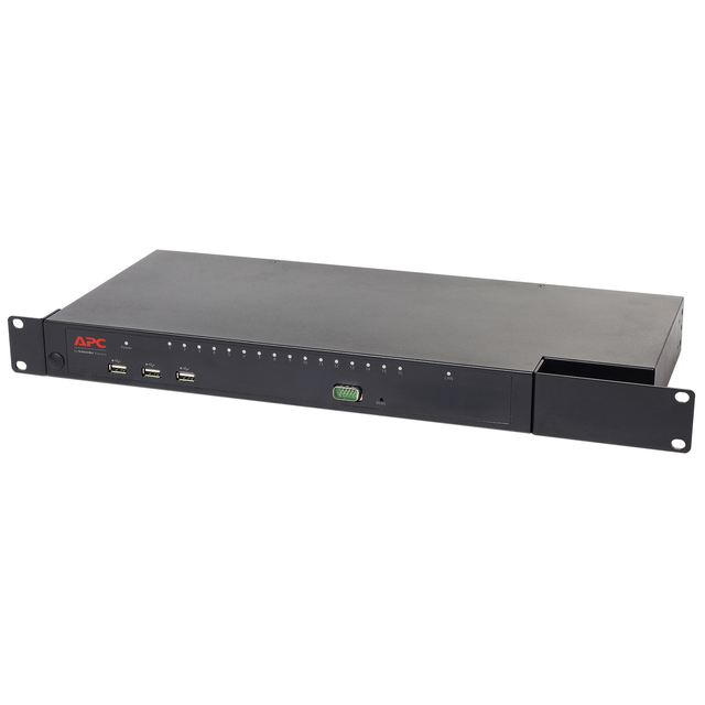 Przełącznik APC KVM 2G, cyfrowy/IP, 1 użytkownik zdalny/1 lokalny, 16 portów z nośnikiem wirtualnym