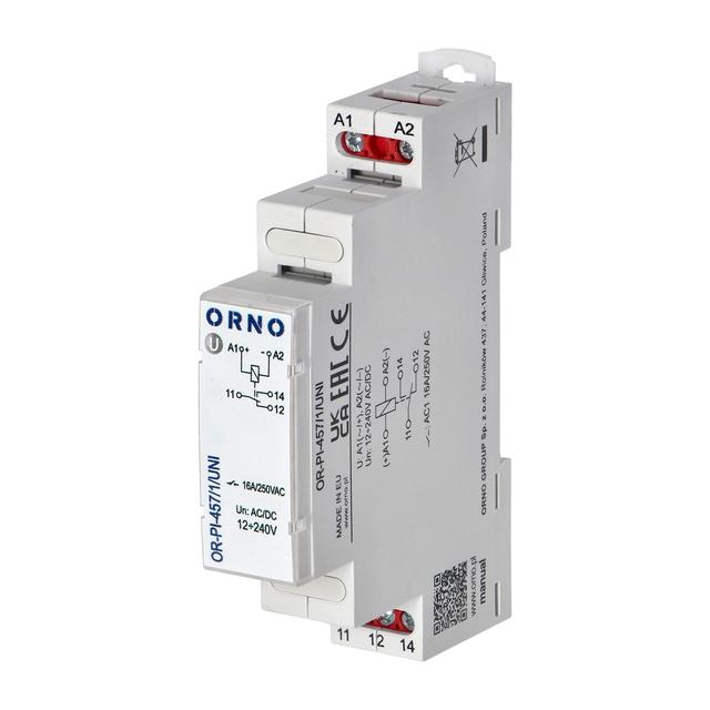 Przekaźnik instalacyjny 1P 16A ,12-230 VUC OR-PI-457/1/UNI ORNO