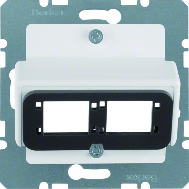 BERKER Płytka centralna do modułu podwójnego Reichle&De-Massari biały mat/aksamit 14611909 HAGER