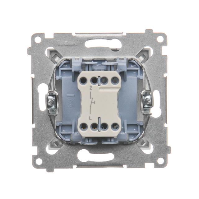 Simon 54 Przycisk „dzwonek” 10A szybkozłączka srebrny mat