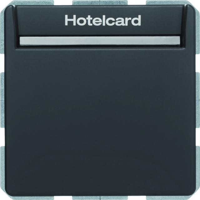 BERKER Q.x Łącznik przekaźnikowy na kartę hotelową antracyt aksamit 16406096 HAGER