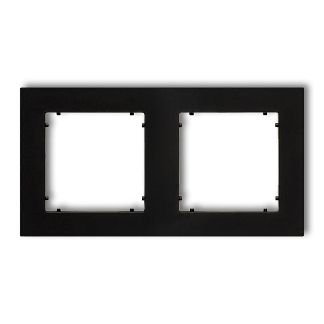 MINI Ramka uniwersalna podwójna z tworzywa czarny mat