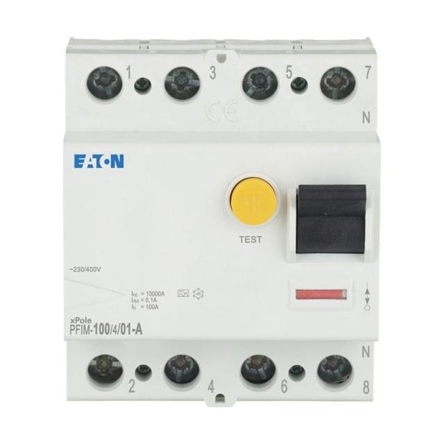 PFIM-100/4/01-A Wyłącznik różnicowoprądowy 10kA 100A 4P 100mA typ A 102870 EATON