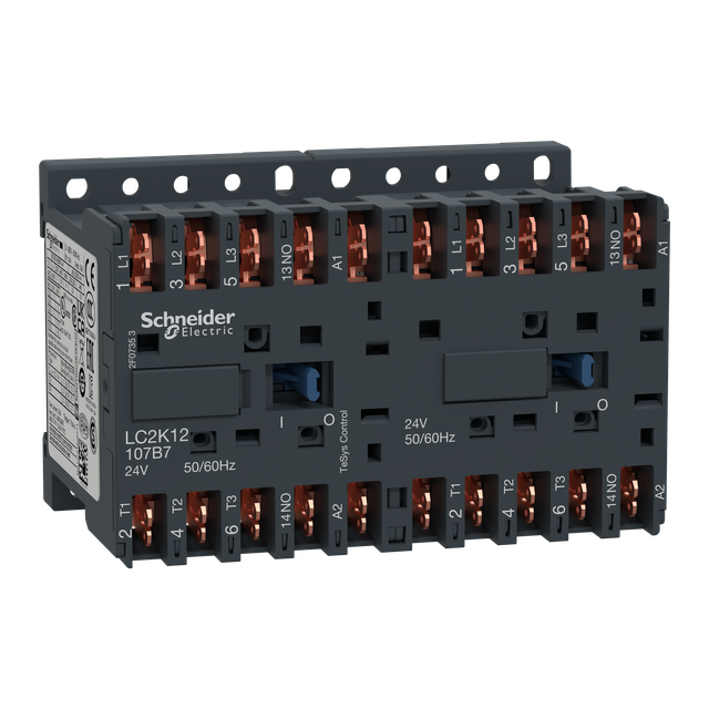Układ nawrotny TeSys K [AC-3] 12A 3P 1Z cewka 24VAC LC2K12107B7 Schneider