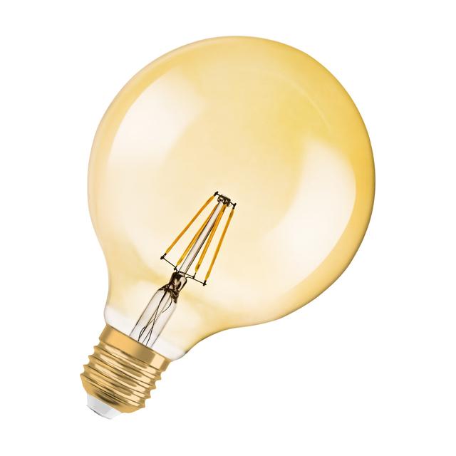 Lampa LED Vintage 1906 dim CL GLOBE125 Filament szkło przezroczyste GOLD 55 dim 7W 825 E27