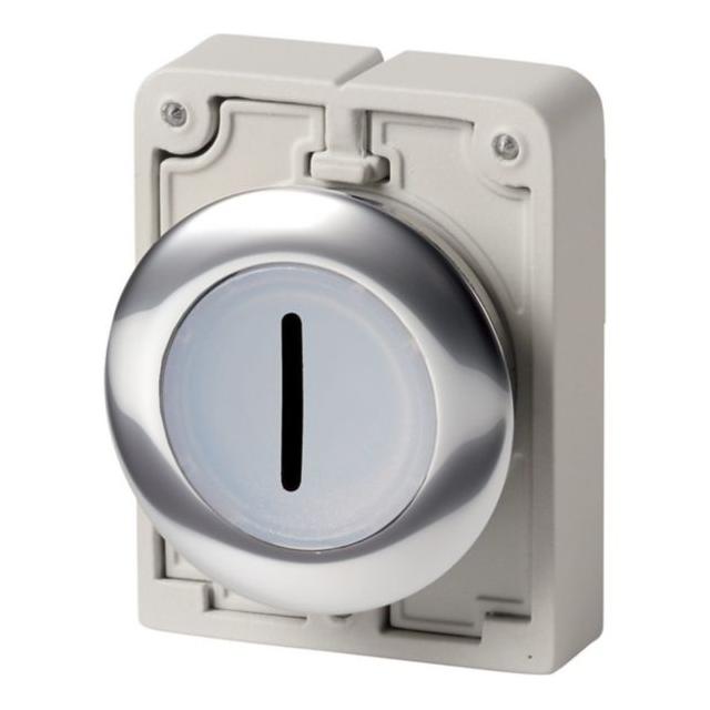 M30C-FDL-W-X1 Przycisk podświetlany 30mm płaski biały I z samopowrotem 182930 EATON