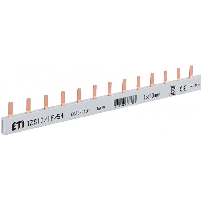 Szyna łączeniowa sztyftowa 1P 63A 10mm2 (54 mod.) IZS10/1F/54 (1m) 002921101 ETI