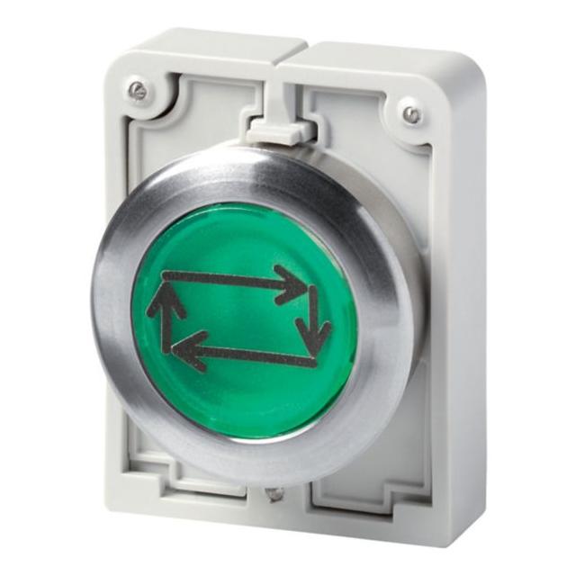 M30C-FDL-G-X32 Przycisk podświetlany 30mm płaski zielony X32 z samopowrotem 182968 EATON