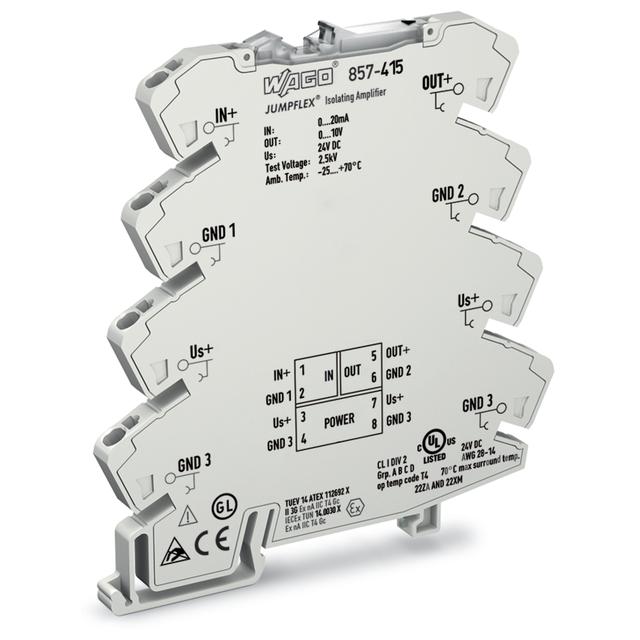 JUMPFLEX przetwornik separacyjny ze wzmocnieniem I/U DZ WAGO