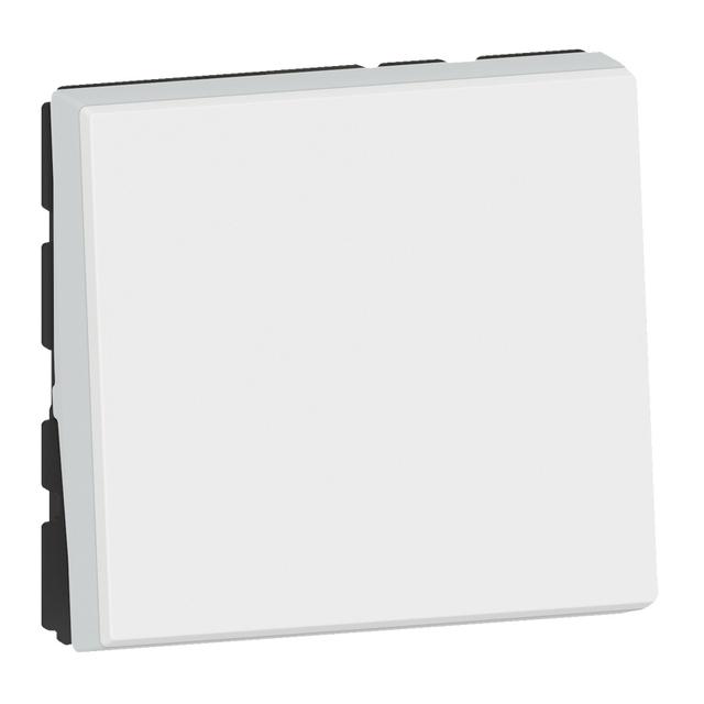 MOSAIC PRZYCISK JEDNOBIEGUNOWY - 2 MODUŁY BIAŁY ANTYBAKTERYJNY 6X-250V~, Legrand