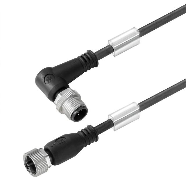 SAIL-M12WM12G-3-1.5U Przewód czujnika-siłownika (zmontowany), Kabel połączeniowy, M12 / M12, Liczba biegunów: 3, Długość kabla: 1.5 m, złącze męskie, kątowe - złącze żeńsk /1szt. 1821050150 WEIDMÜLLER